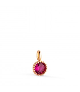 Ciondolo Secret pietra rosso rubino oro 18kt, collane donna con pietre colorate.