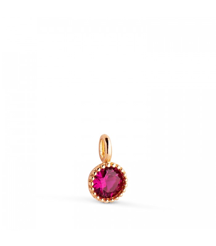 Ciondolo Secret pietra rosso rubino oro 18kt, collane donna con pietre colorate.