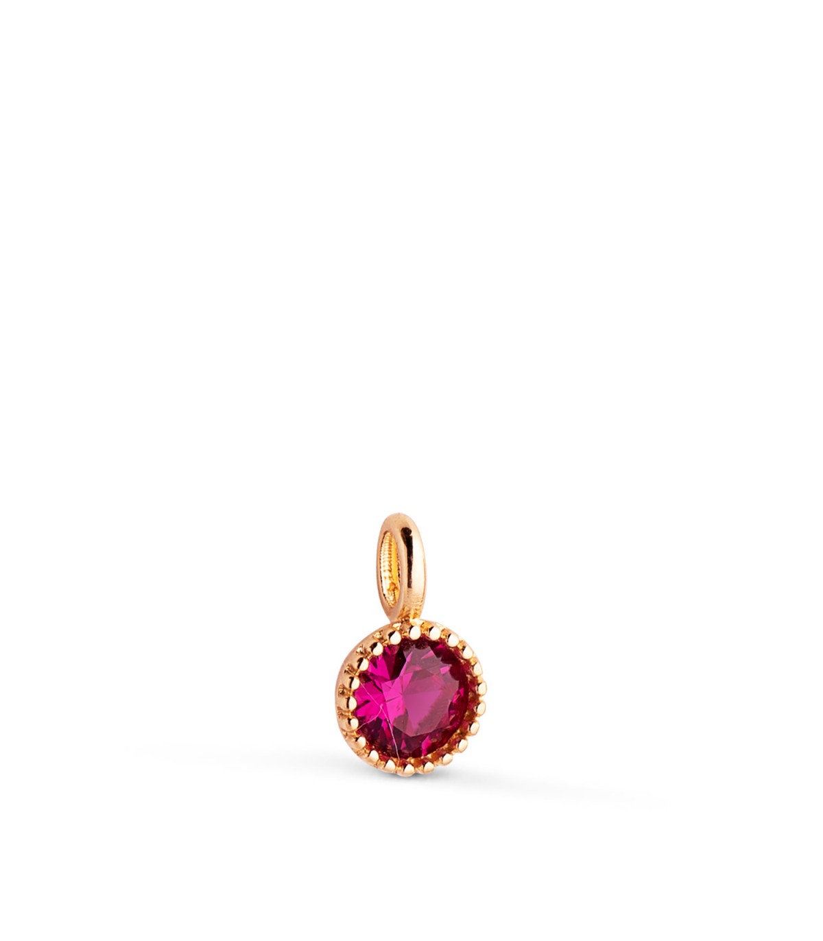 Ciondolo Secret pietra rosso rubino oro 18kt, collane donna con pietre colorate.