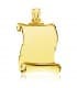 Pergamino liso chapa colgante oro 18 ktes