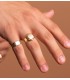 Anello chevalier da uomo Gabin, forma ovale, oro giallo 9kt, gioielli uomo
