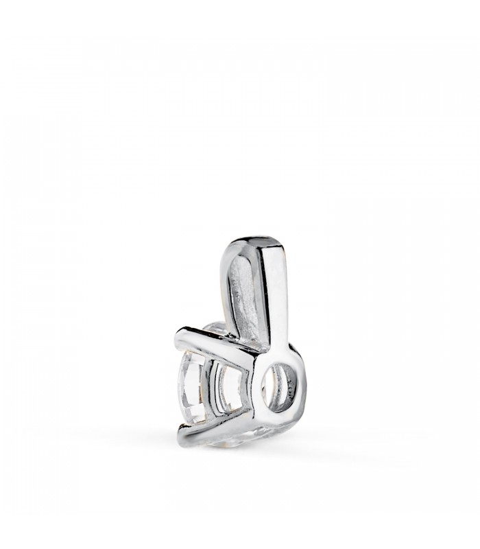 Pendentif en or blanc et diamants  0.500 ct 18K, collier femme avec diamants - Nordlys