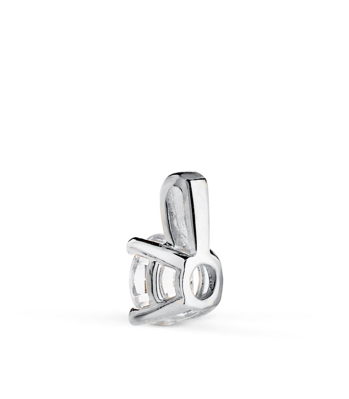 Pendentif en or blanc et diamants  0.500 ct 18K, collier femme avec diamants - Nordlys