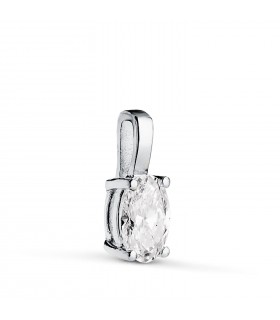 Ciondolo Diamante Skína 0.42 ct Oro bianco 18kt, collana per donna con diamanti