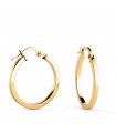 Orecchini a cerchio canna quadrata oro 18kt 18mm