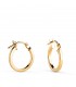 Boucles d'oreilles Créoles Carrées Or 18K 13mm, bijoux femme pas cher