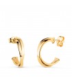 Aros abiertos Kenia oro amarillo 18 K