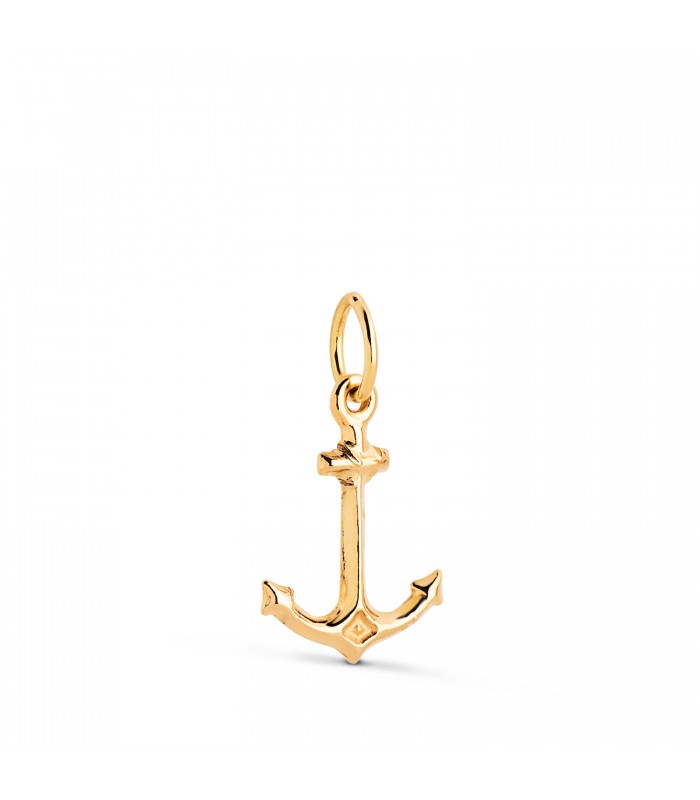 Ciondolo ancora oro giallo 18kt 14mm, collane per donna e uomo. Gioielli online Alda.