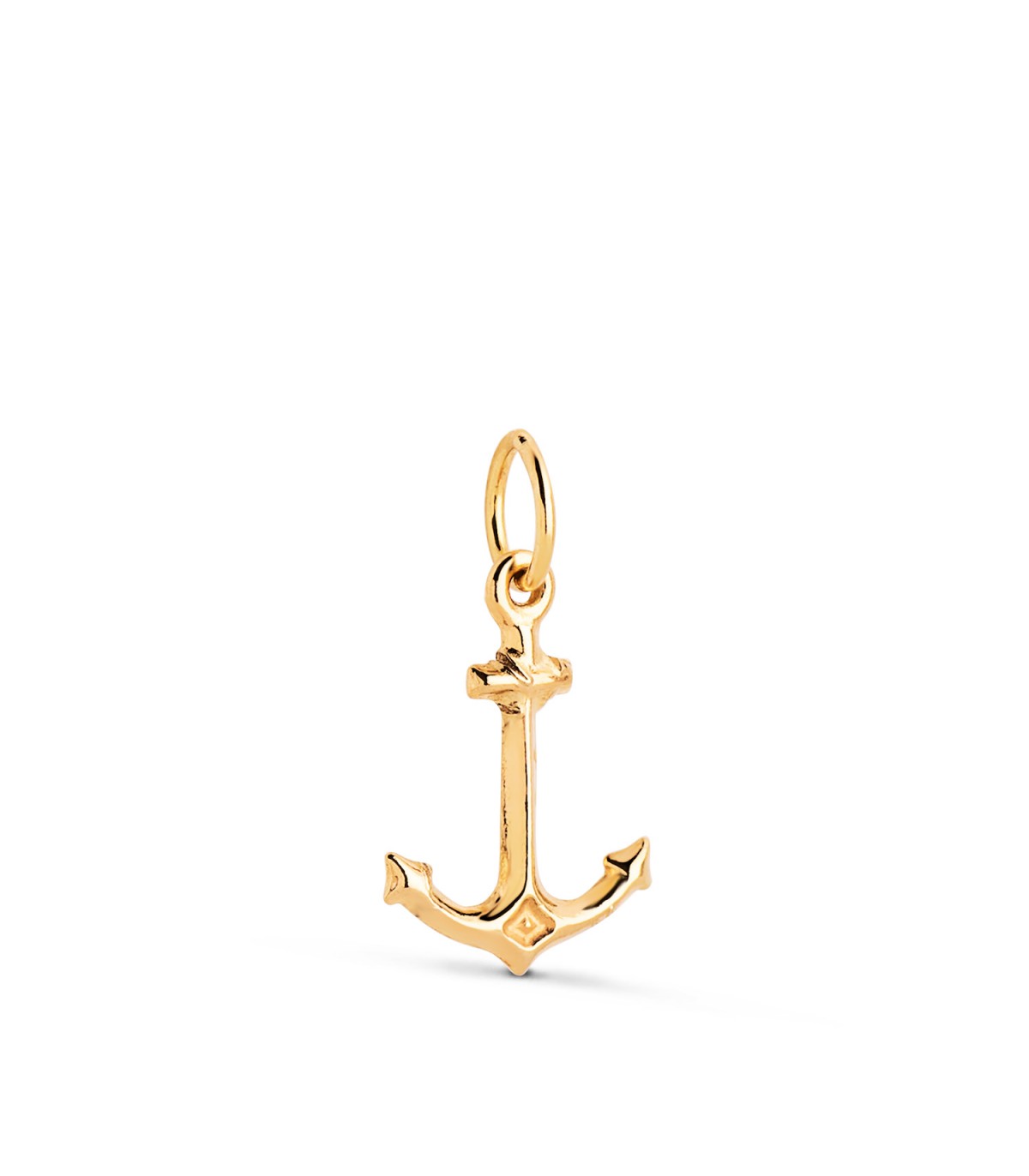 Ciondolo ancora oro giallo 18kt 14mm, collane per donna e uomo. Gioielli online Alda.