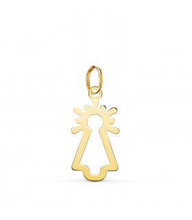 Ciondolo Madonna del Pilar oro 18kt 20mm