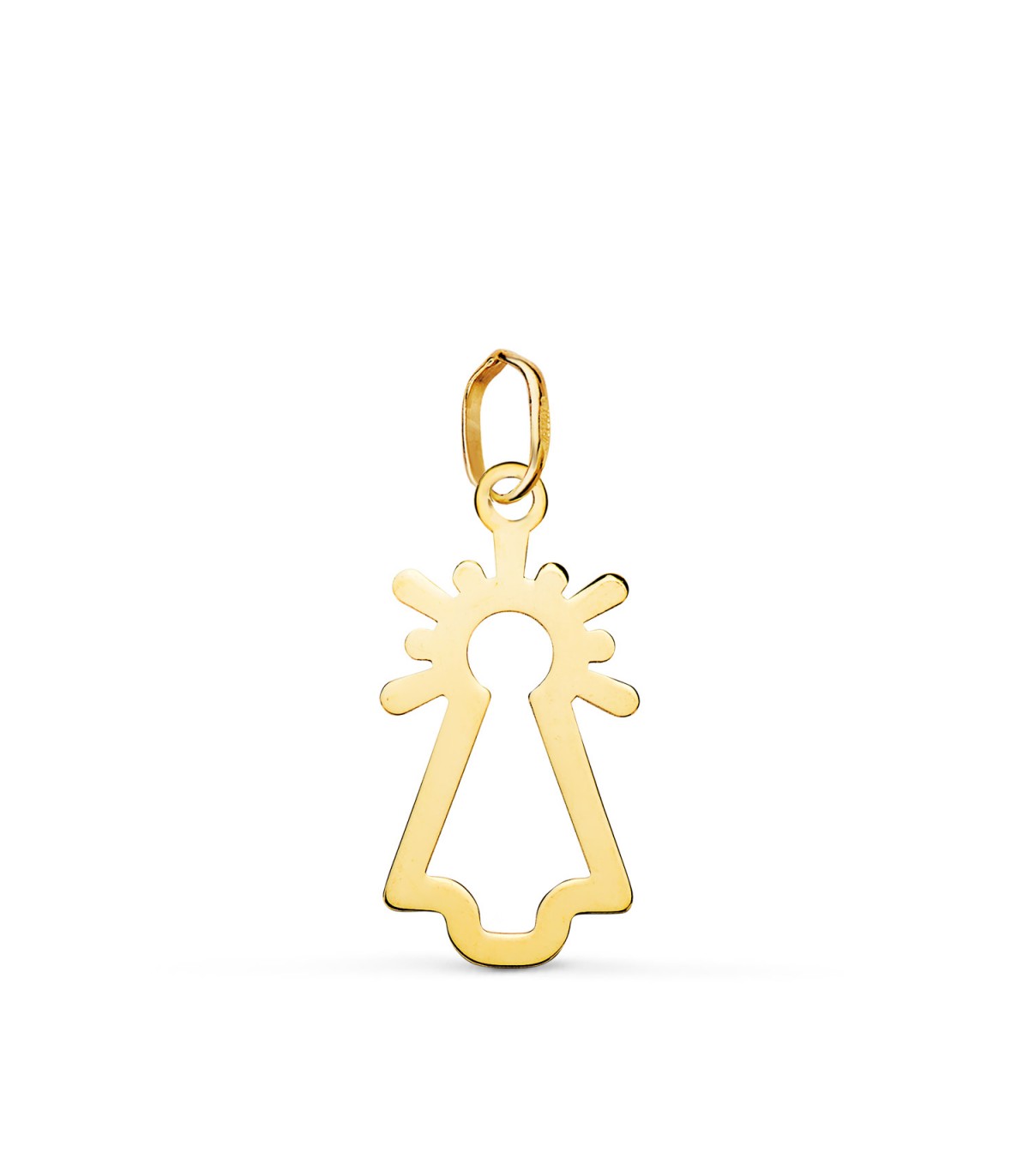Colgante Virgen del Pilar Oro 18K 20mm
