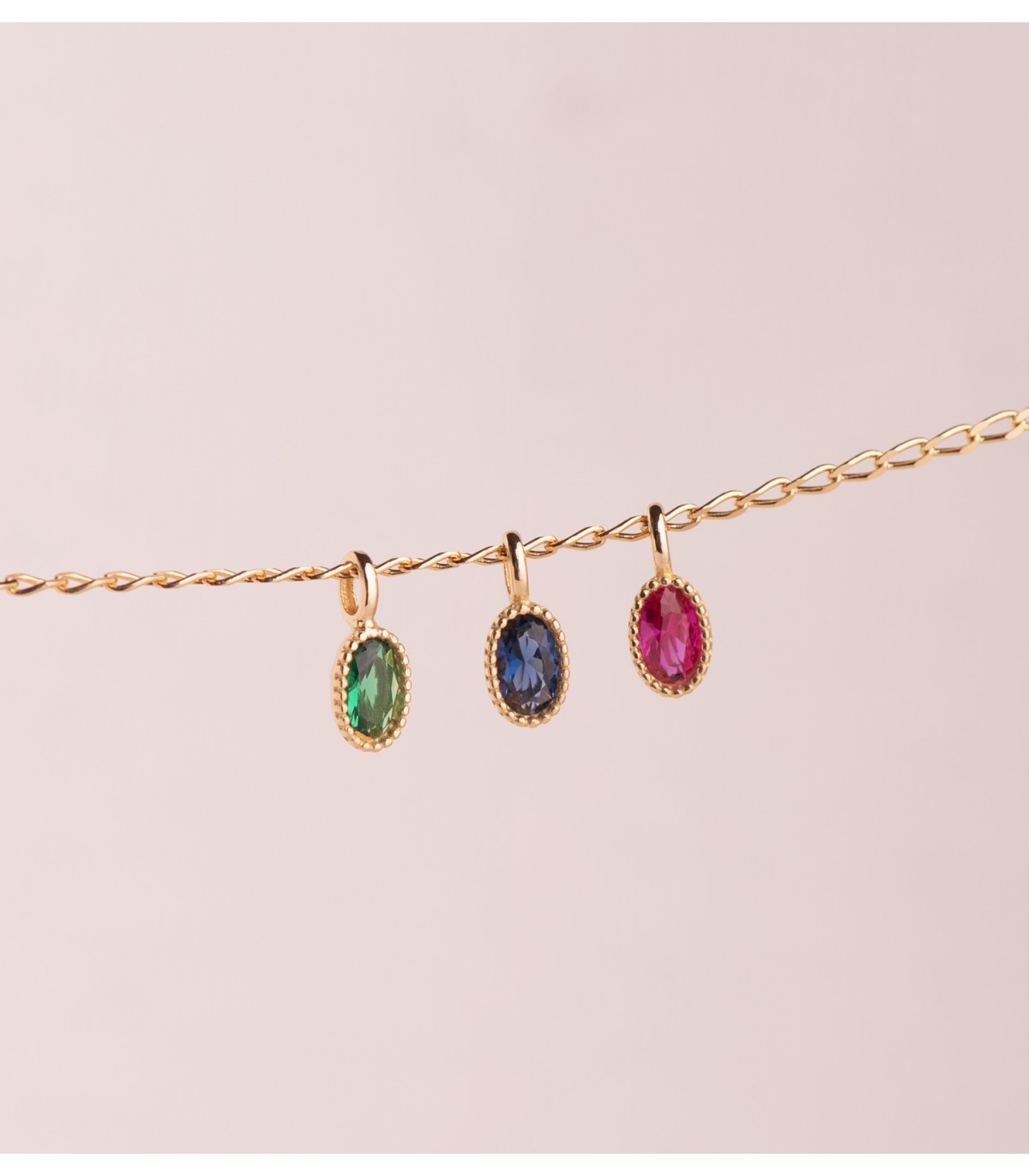 Ciondolo Secret ovale verde smeraldo oro 18kt, ciondoli oro per donna, regalo Natale.