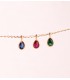 Pendentif Secret poire rouge rubis Or 18K | Pendentif pour femme, idée-cadeau Noël femme