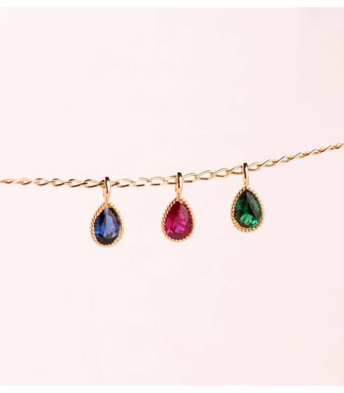 Colgante Secret gota roja Oro 18K | Colgantes de mujer, piedras de colores