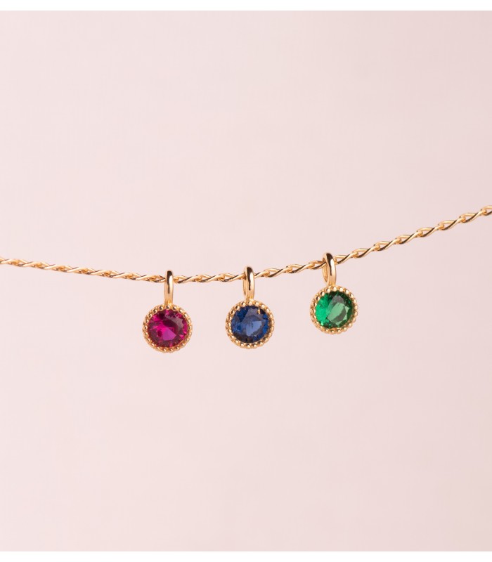 Colgante Secret piedra azul zafiro Oro 18K | Colgantes de mujer, piedras de colores
