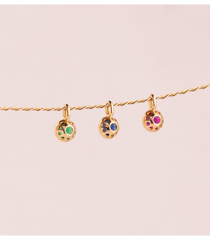 Colgante Secret piedra azul zafiro Oro 18K | Colgantes de mujer, piedras de colores