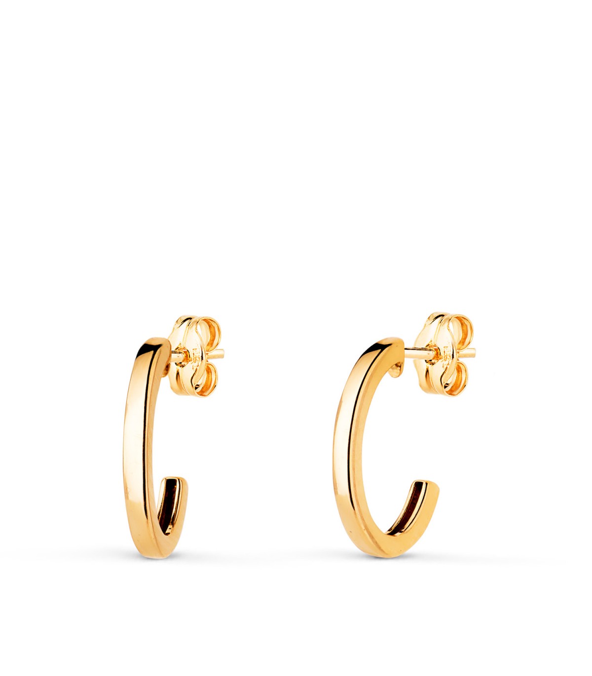 Aros Ovales Sheila Oro 18K 14mm, pendientes para mujer.