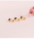 Pendientes de oro 18 kilates, modelo Secret circonitas de colores 6 mm - pendientes pequeños, joyas de mujer