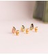 Ohrstecker Secret mit Zirkonia Tropfen rot 18K Gold