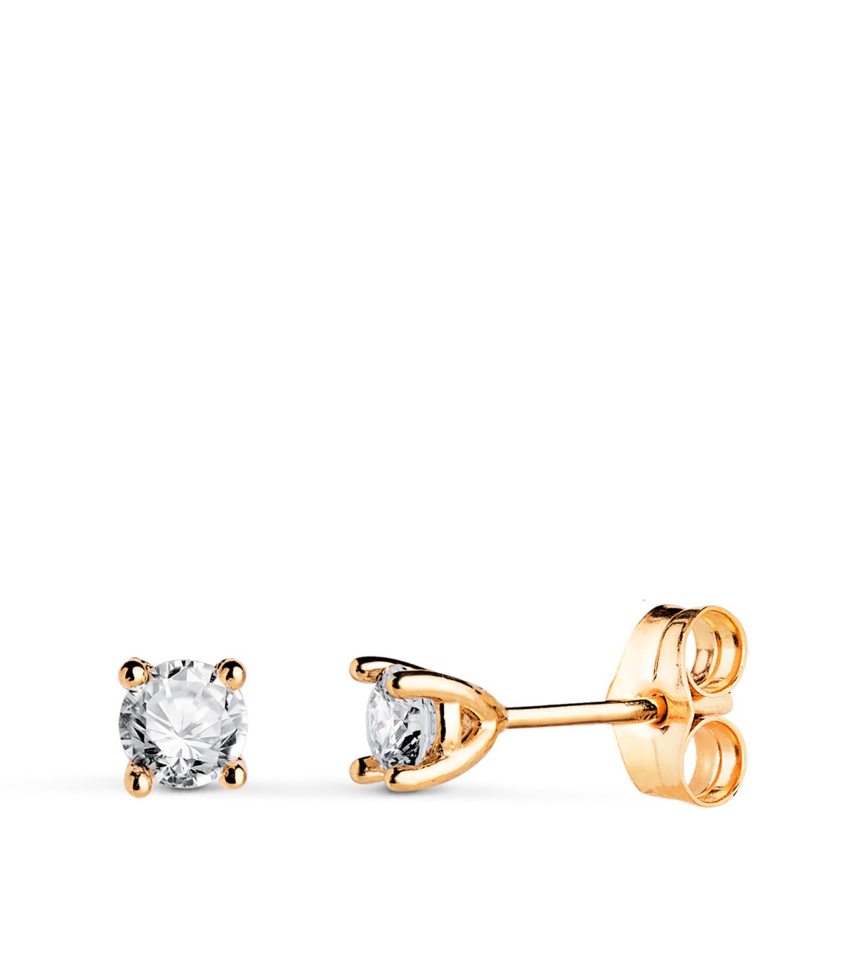 Orecchini con diamanti in oro giallo 18 kt da donna, orecchino a lobo modello Måne 0,400 carati
