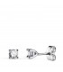 Boucles d'oreilles en diamant et or blanc 18 carats pour femme, puces d'oreilles Måne 0,400 ct
