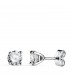 Pendientes con diamantes de oro blanco 18 kilates para mujer, modelo Nordlys 1 quilate