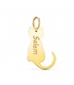 Personalisierter Anhänger Katze Gold 18K 20mm