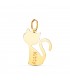 Ciondolo di Gatto da incidere con nome personalizzato 19 mm - Collana da donna in Oro 18kt
