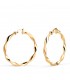 Créoles torsadées Or jaune 750 30 mm | Boucles D'oreilles pour femme, grandes créoles.