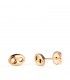Orecchini a lobo motivo Chicco di caffè in oro 18 Kt 6 mm, stile classico. Gioielli da donna online.
