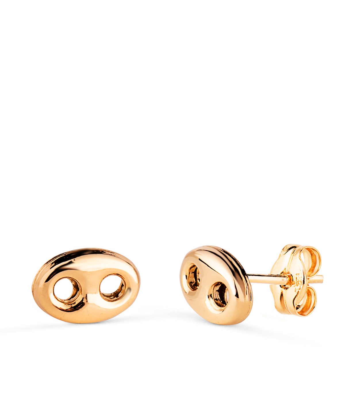 Pendientes de mujer Grano de café (nudo de barco) Oro 18K 8mm. Regalo señora joyería online.