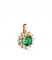 Anhänger Smaragd & Diamant 750 Gelbgold P30180-5OAES