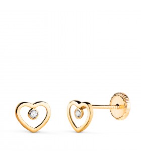 Kinder-Ohrringe 750er Gold Herz 21506