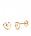 Pendientes niña Malen corazón Oro 18K