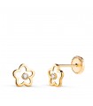 Pendientes niña Malen flor Oro 18K