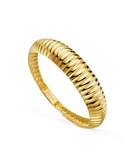 Anillo gallonado Dune oro 18 Kilates - Anillos para mujer de bandas, anillos gruesos y grandes.