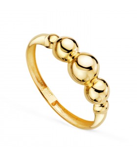 Anillo oro 18 Kilates Bubble 5,5 mm - Anillos para mujer de bandas, anillos gruesos y grandes.