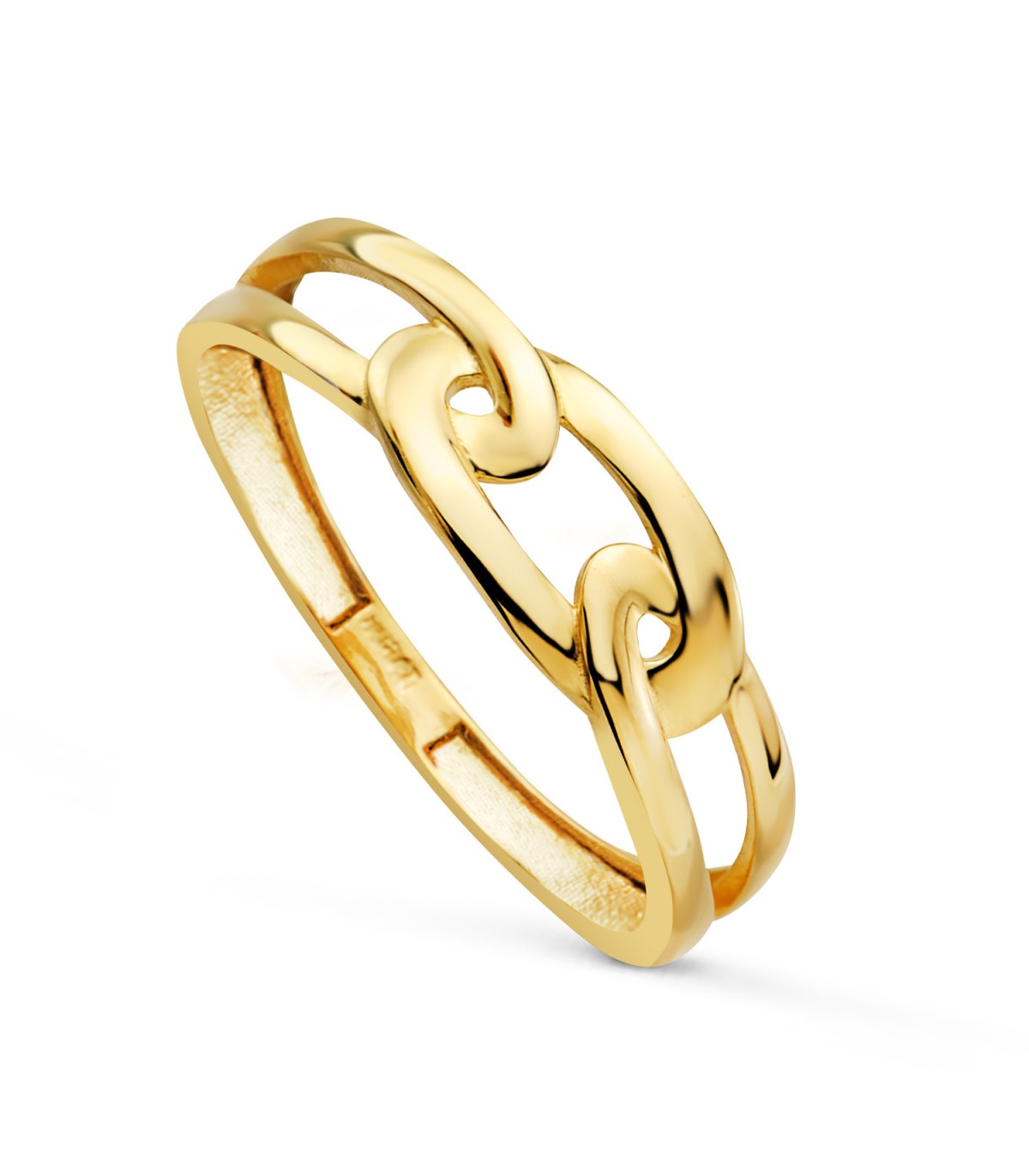 Anillo eslabones Maeve oro amarillo 18K