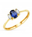 Anello Intuition zaffiro e diamanti Oro 18kt