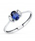 Saphir Ring mit Diamanten 750 Weißgold P30187-2OBZA | Intuition