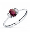 Bague Intuition rubis et diamants Or blanc