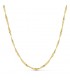 Cadena Singapur 2.5 mm 40 cm 18 Kilates - Cadena retorcida de oro para mujer