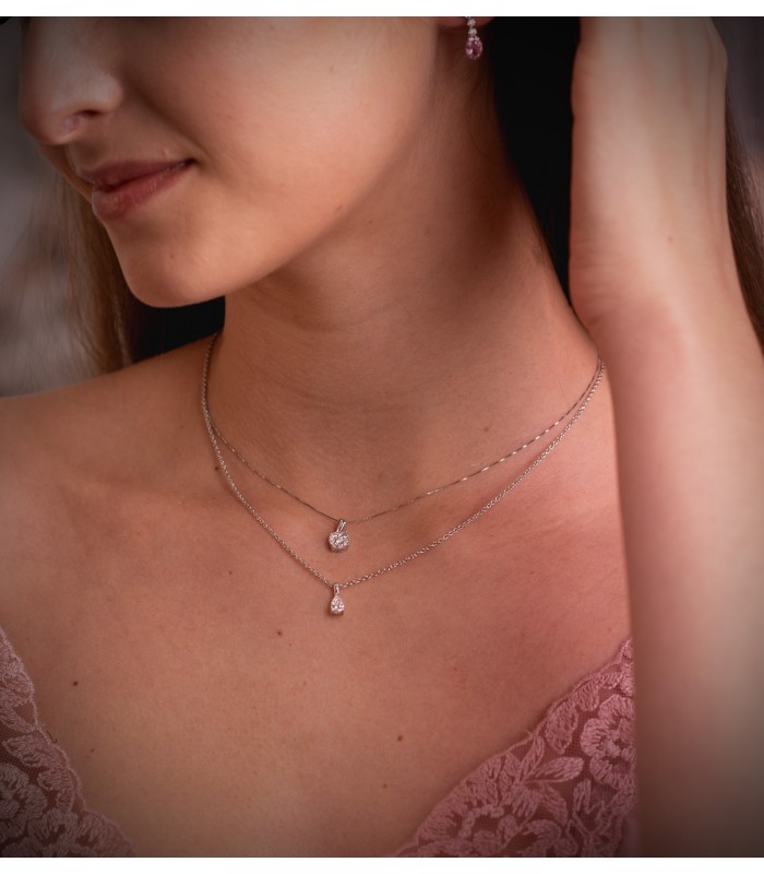Collana Meena Diamanti 0180ct Oro bianco 18Kt