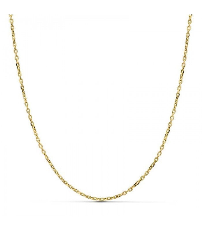 Collana catena forzatina 1.5 mm 18 Kt 40cm, girocollo ideale da donna e bambini