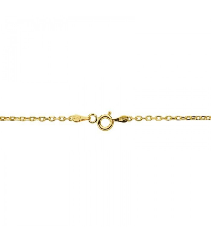 Cadena de oro, modelo Forzada 1.5 mm 18 Ktes 40cm, ideal para gargantilla mujer y niños.