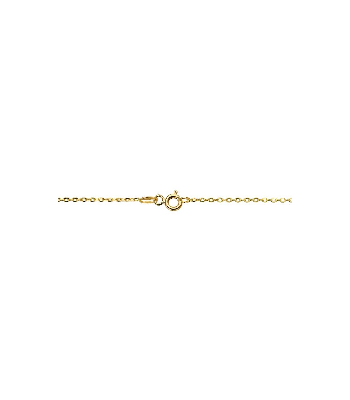 Cadena de oro, modelo Forzada 1.2 mm 18 Ktes 40cm, ideal para gargantilla mujer y niños.