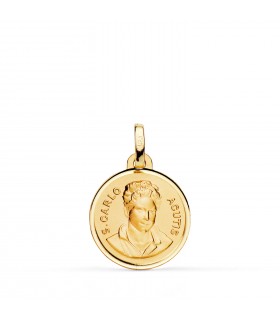 Médaille en or de Carlo Acutis, canonisé en 2025. Bijou religieux élégant, idéal comme cadeau et symbole de foi.