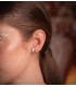 Pendientes para mujer, diseño de bandas Cindy Oro amarillo 18K - Regalo navidad, madre.