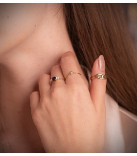 Anillo eslabones Maeve oro amarillo 18K