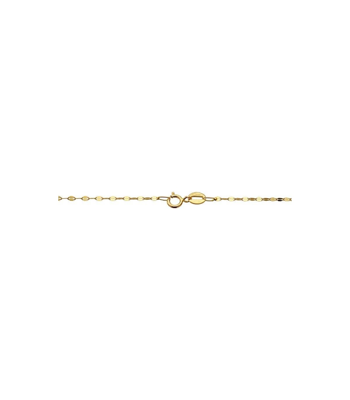 Cadenas de oro para mujer y gargantillas - Modelo forzada Martillada 1 mm 18 Ktes 40 cm